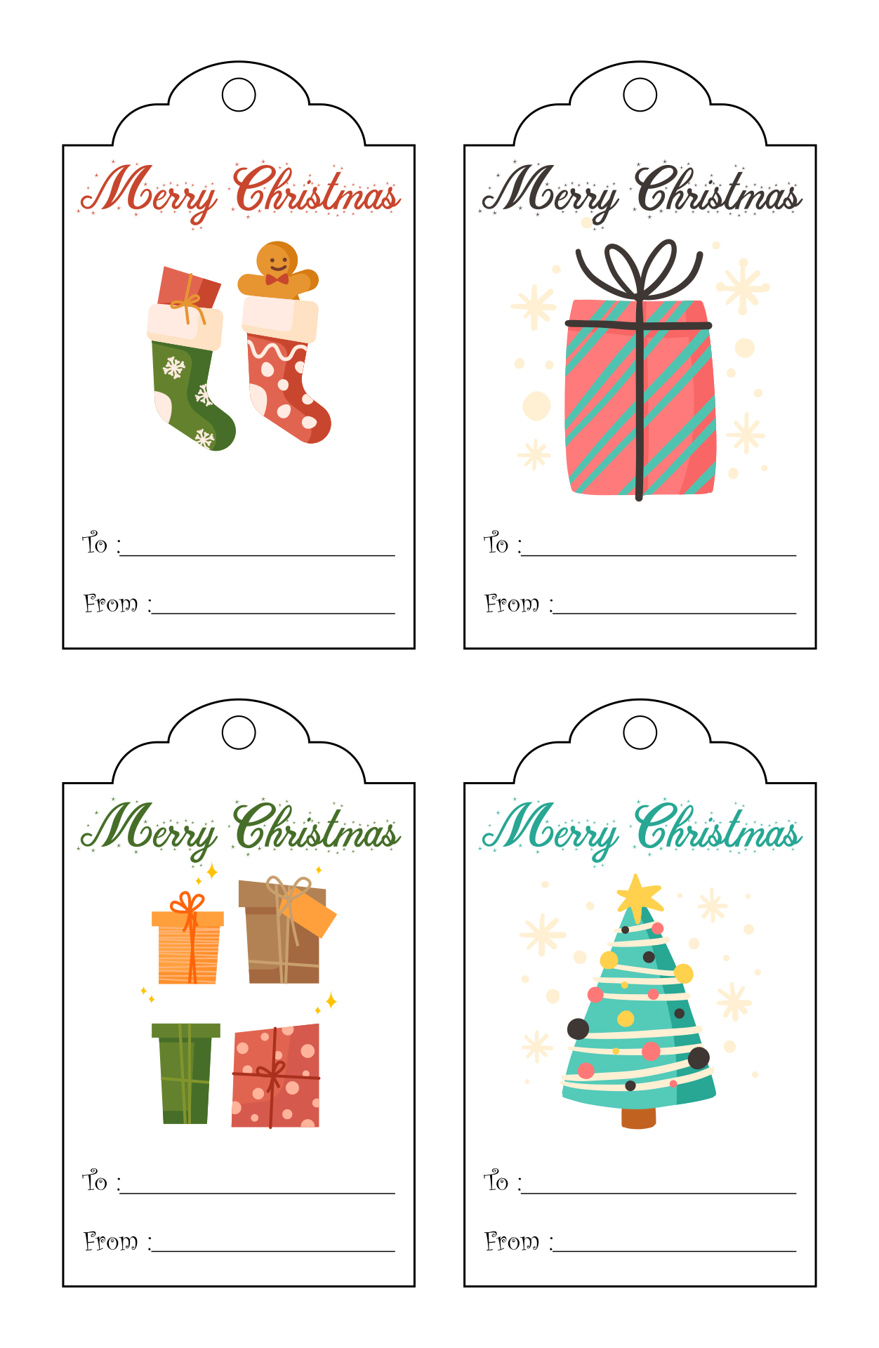 Free Printable Christmas Present Tags