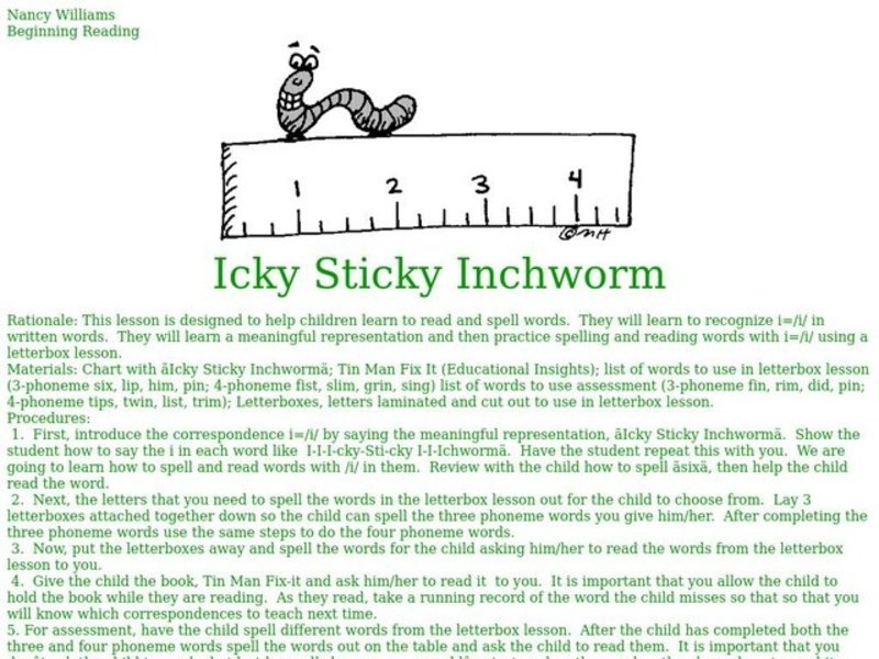 Free Printable Inchworm Preschool Ruler Free Printable Inchworm Preschool Ruler