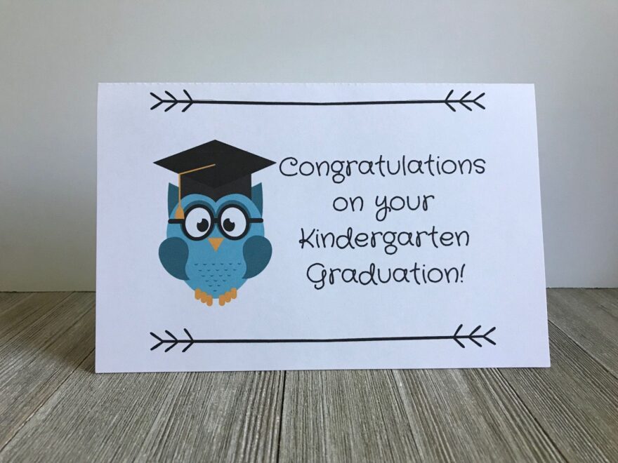 Free Printable Kids Kindergarten Graduation Card Arbxe