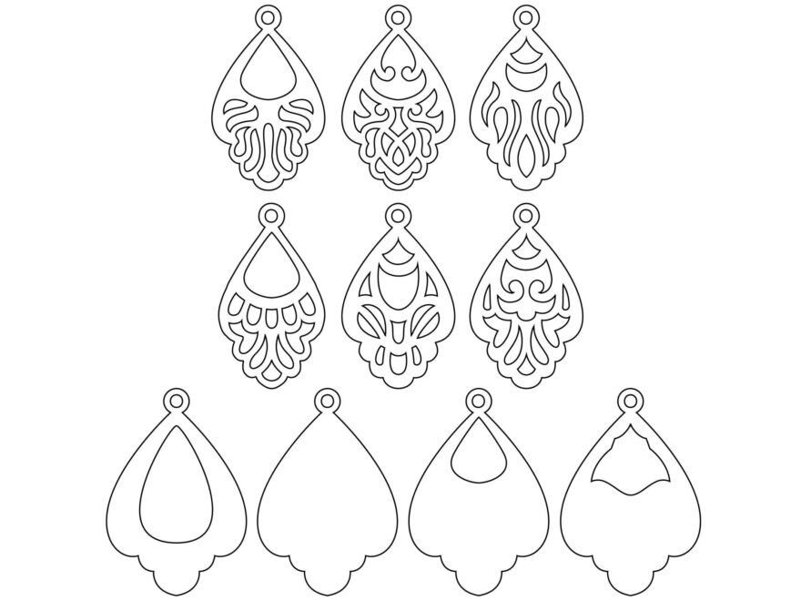 Free Printable Leather Earring Template Printable Word Searches
