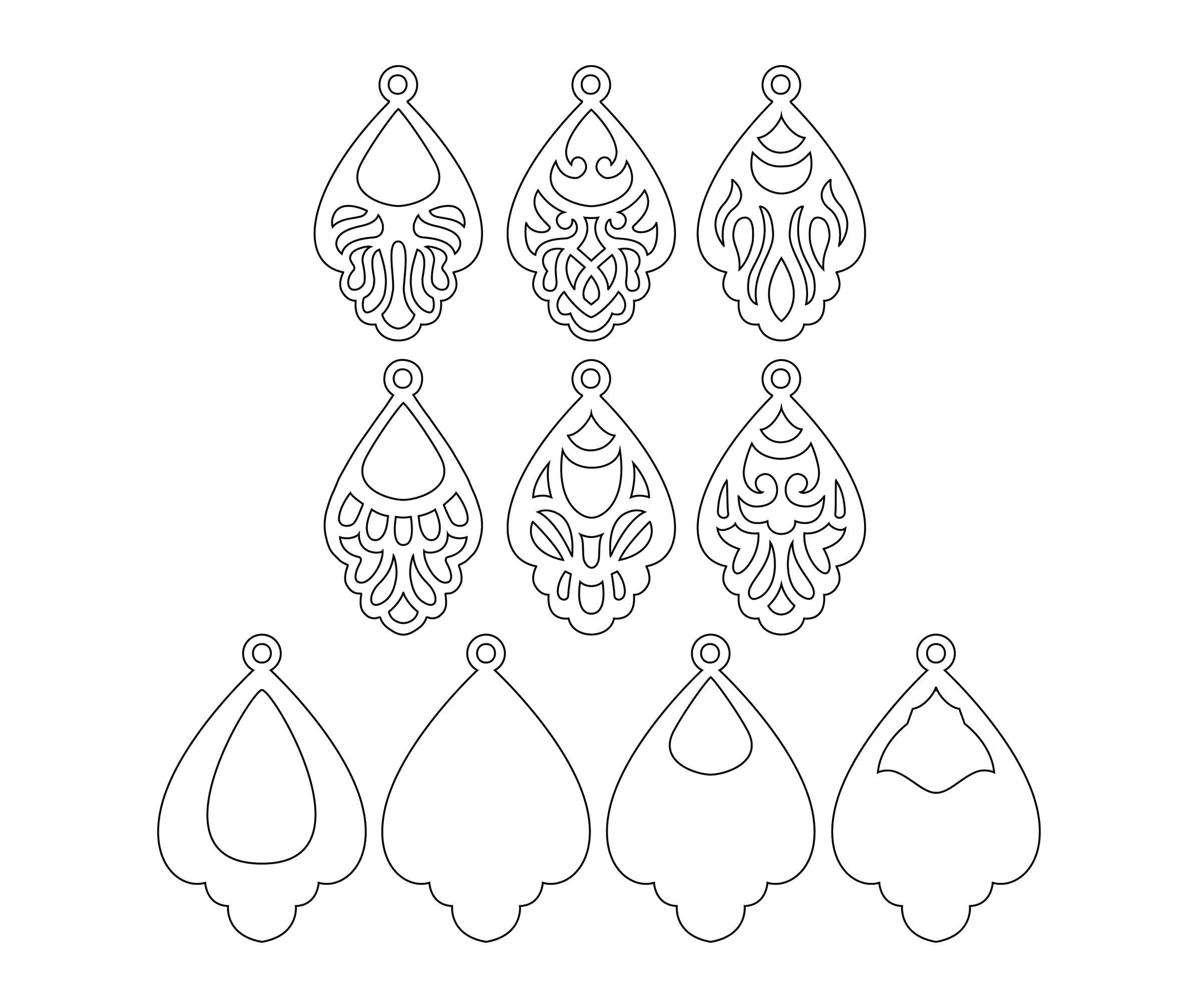 Free Printable Leather Earring Template Printable Word Searches