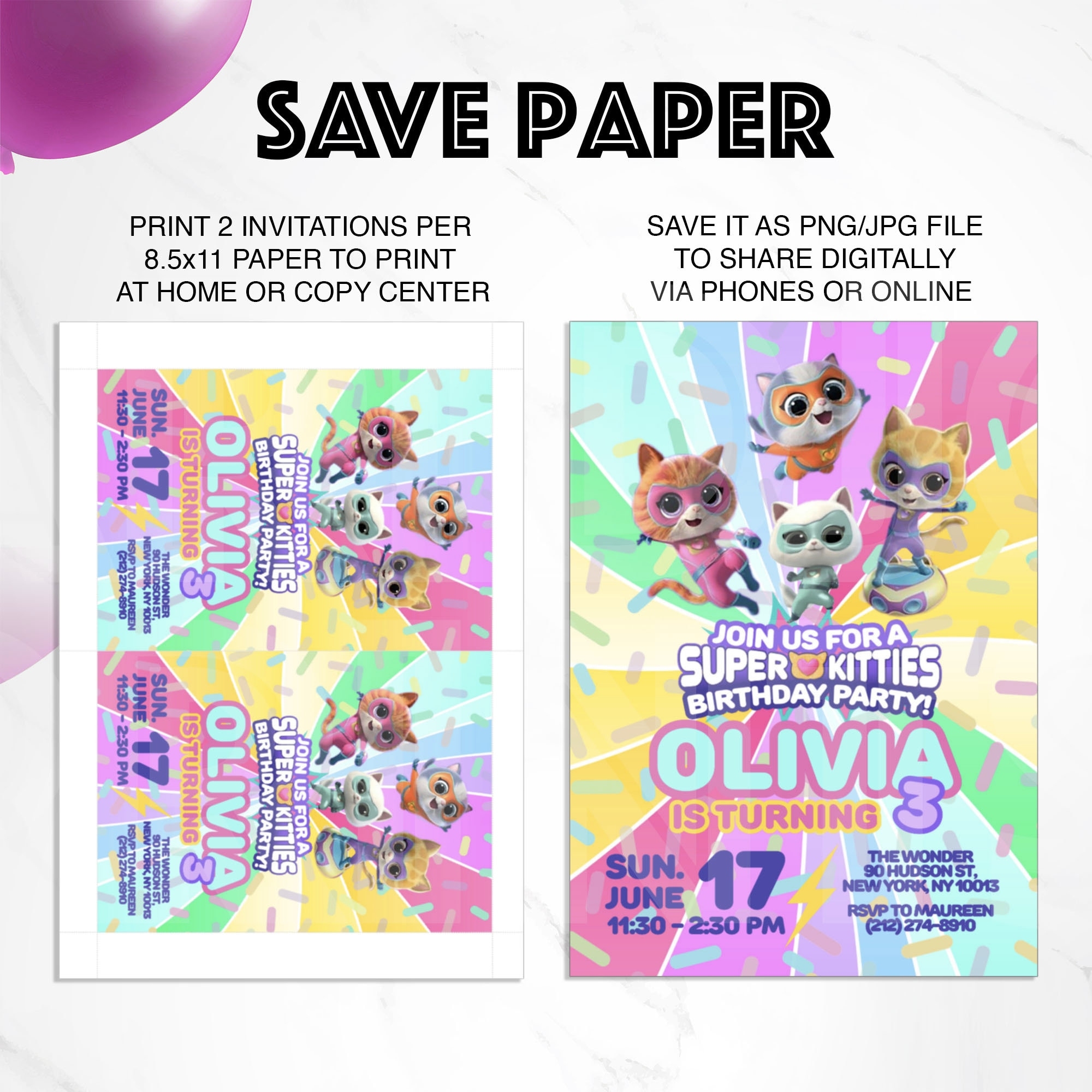Free Printable Littlest Pet Shop Birthday Party Invitations