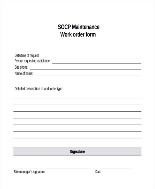 Free Printable Maintenance Work Order Forms Printable Forms Free Online Free Printable Maintenance Work Order Forms Printable Forms Free Online