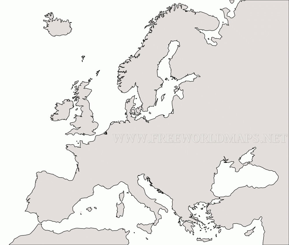 Map Of Europe Printable Blank
