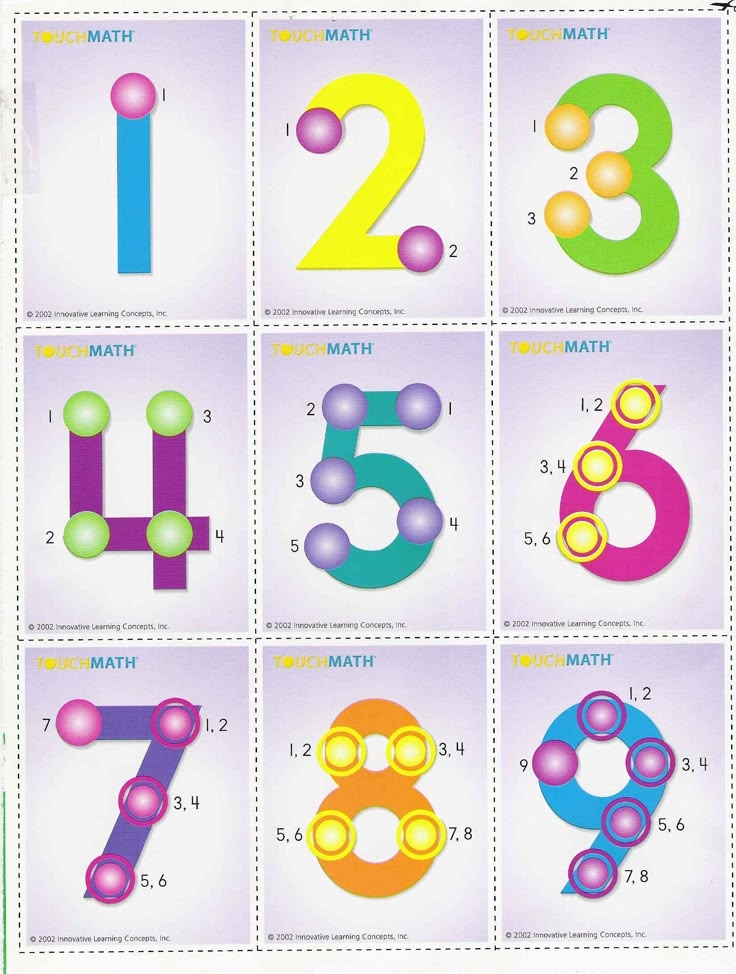 Free Printable Math Touch Points