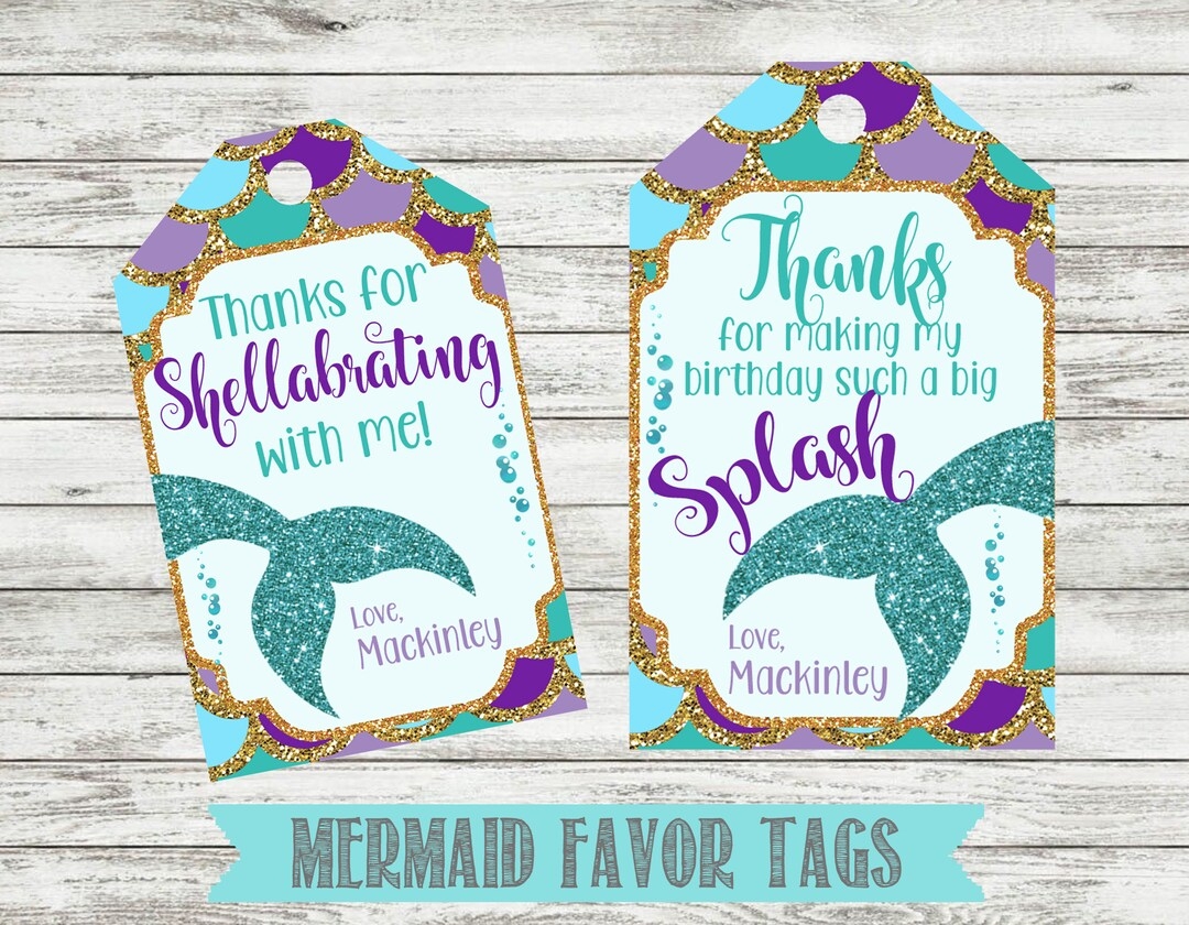 Free Printable Mermaid Favor Tags