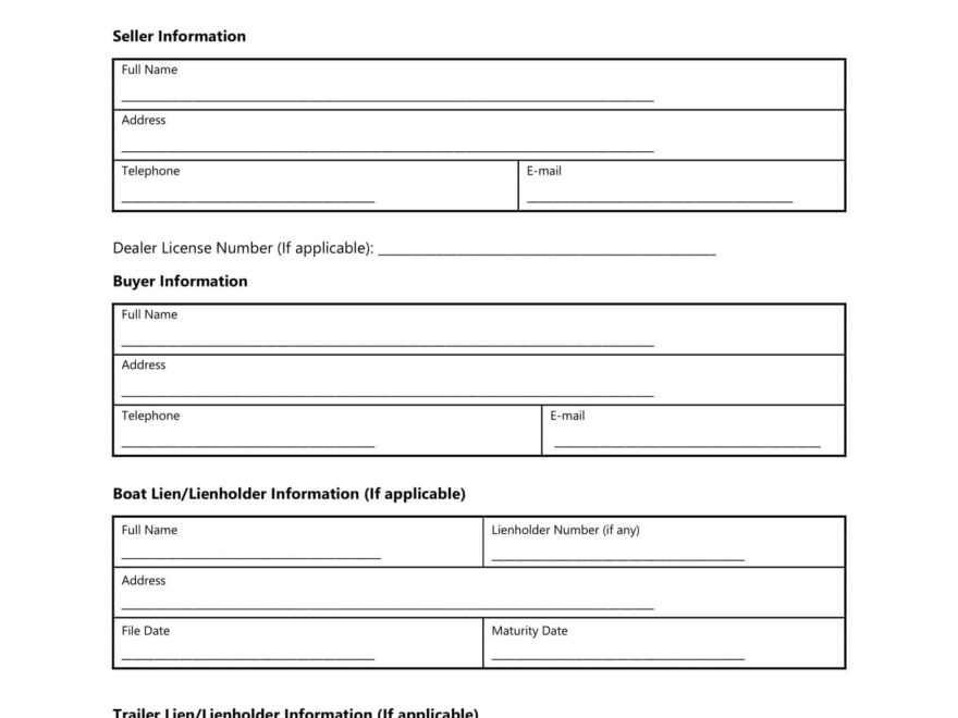 Free Printable Motorcycle Bill Of Sale Templates PDF Word