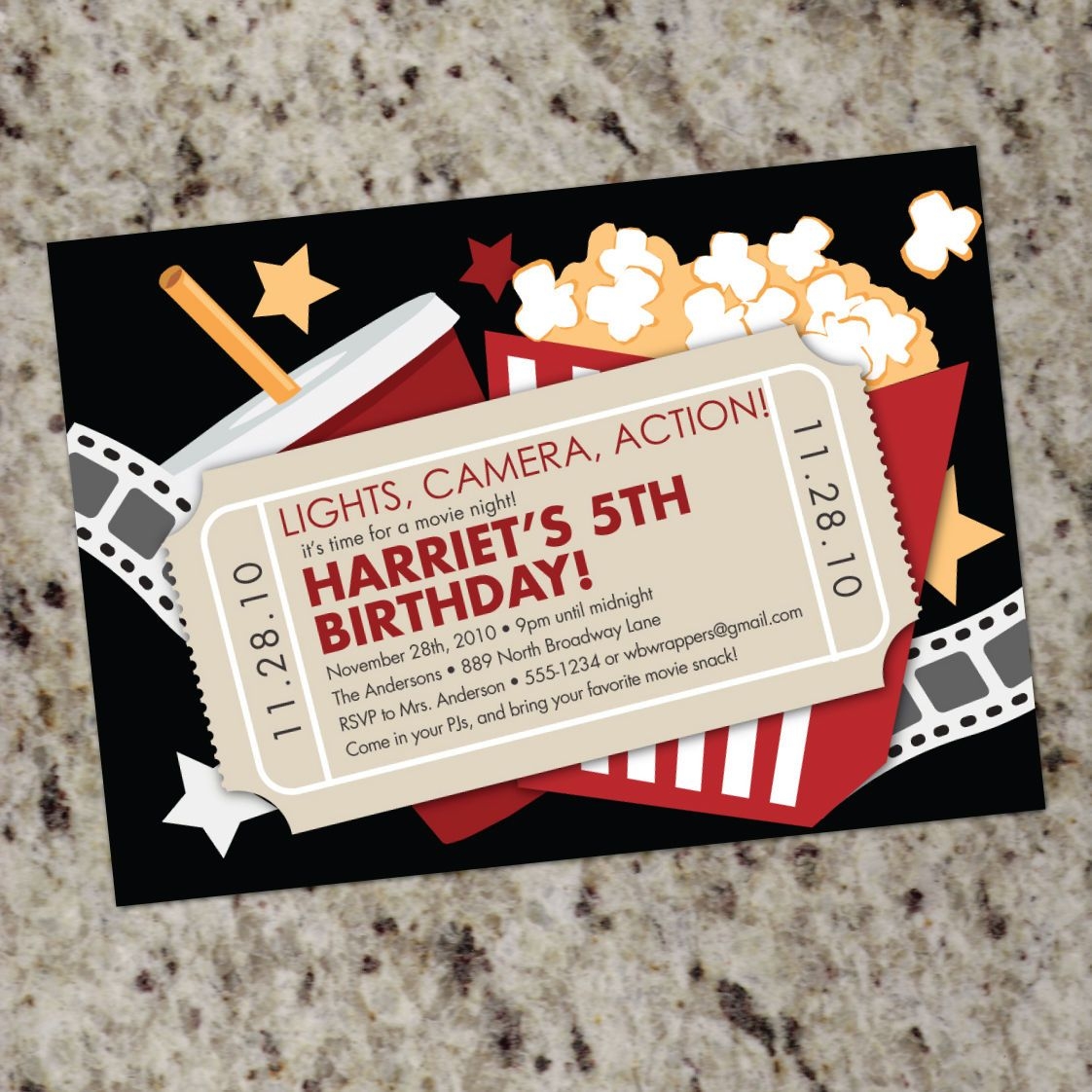 Free Printable Movie Themed Birthday Party Invitation Vrogue co