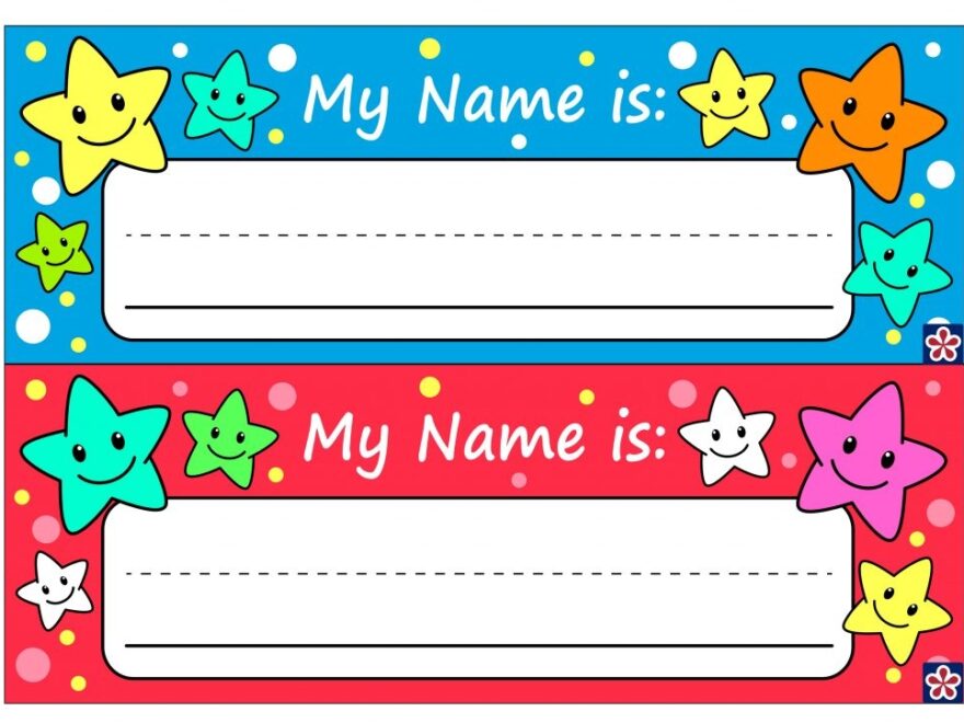 Free Printable Name Tags For Preschoolers TeachersMag