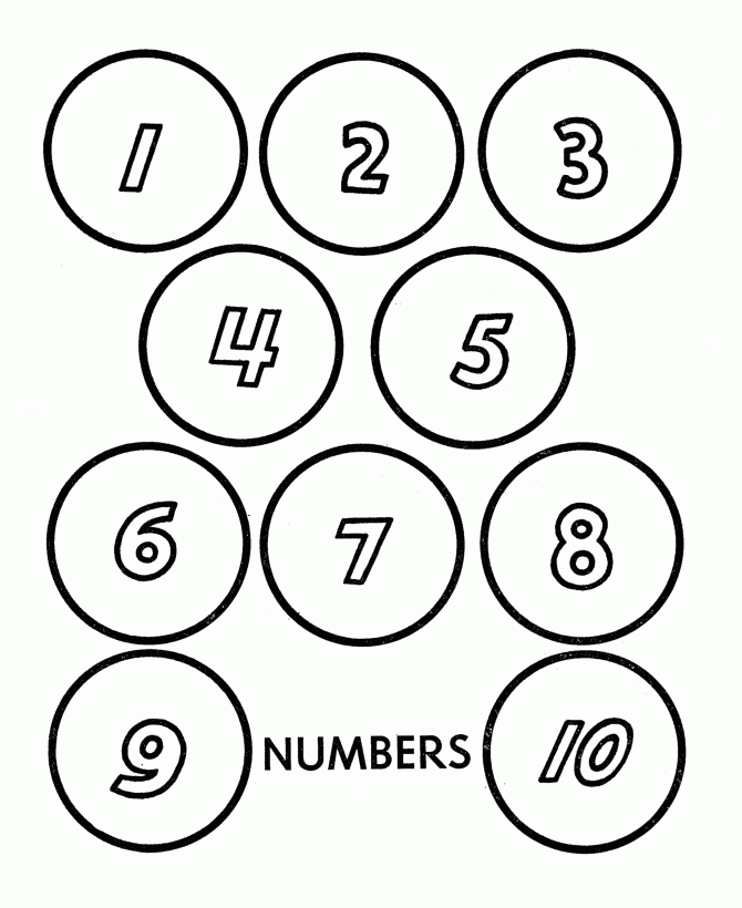 Free Printable Numbers In Circles