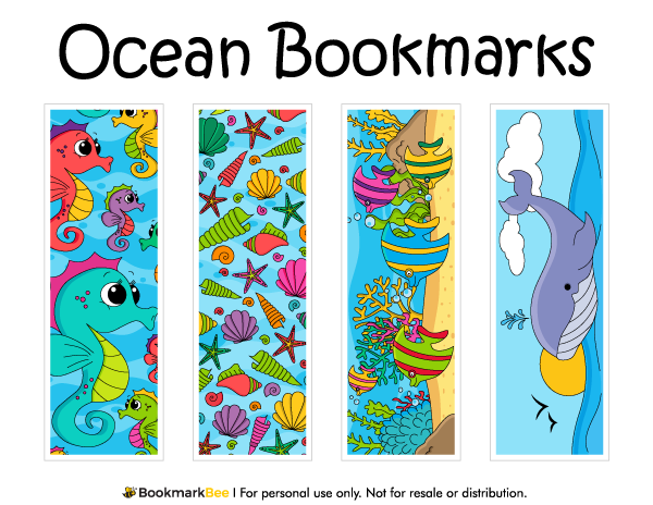 Free Printable Ocean Bookmarks Download The PDF Template At Http 