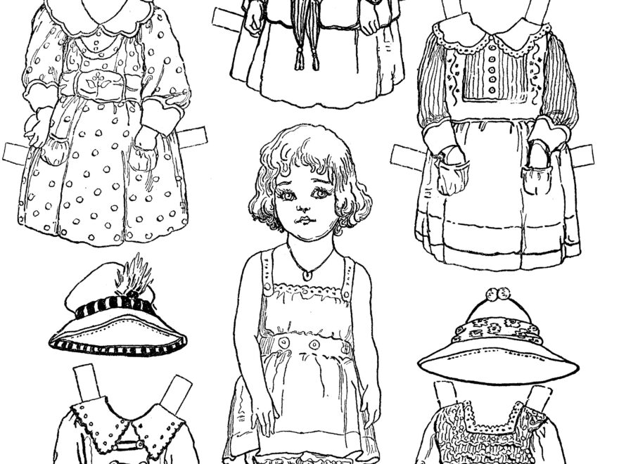 Free Printable Paper Doll Coloring Pages For Kids