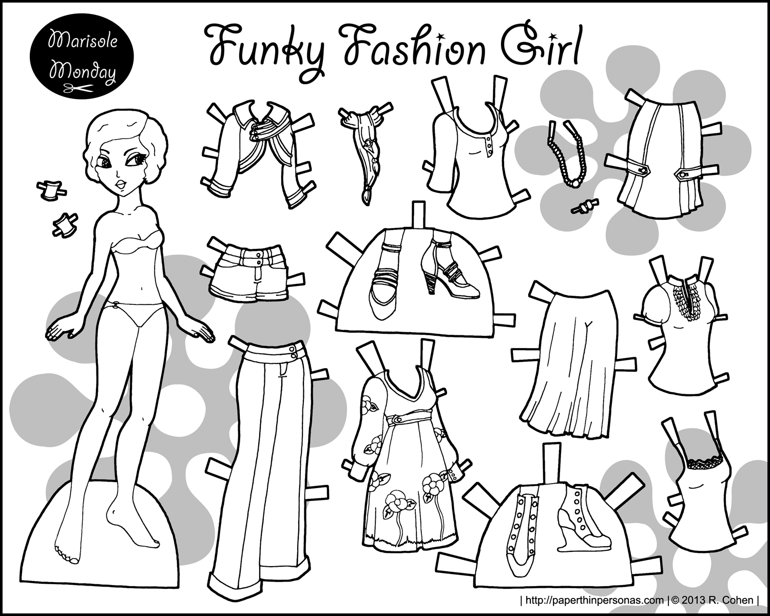 Free Printable Paper Dolls To Color Free Printable Paper Dolls To Color