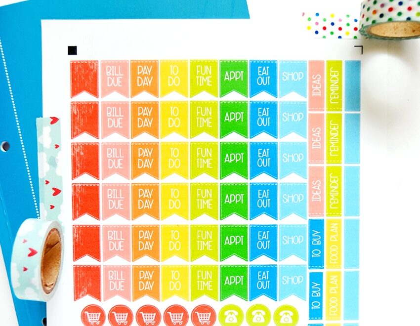 Free Printable Planner Stickers With Cut Files