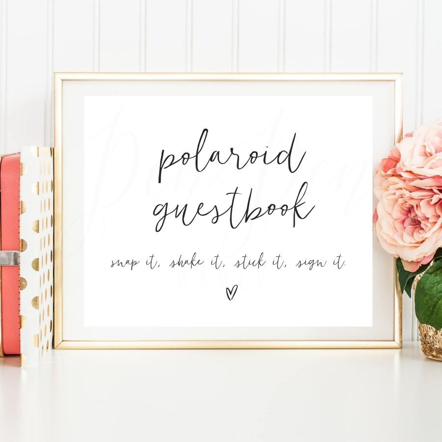 Free Printable Polaroid Guest Book Sign Template Free Templates Printable