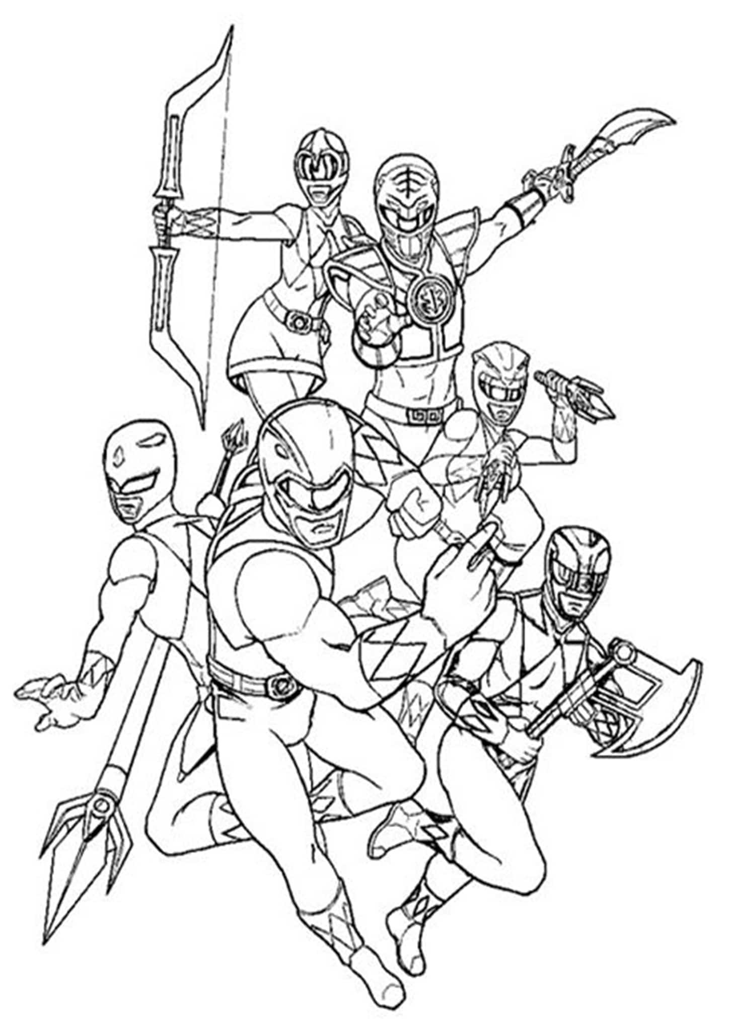 Power Rangers Coloring Pages Printable Free