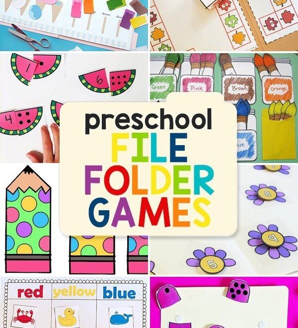FREE Printable Preschool File Folder Games File Folder Activities