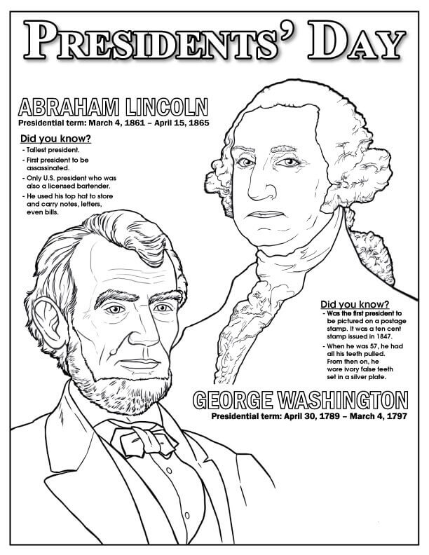 Free Printable Presidents 39 Day Coloring Pages