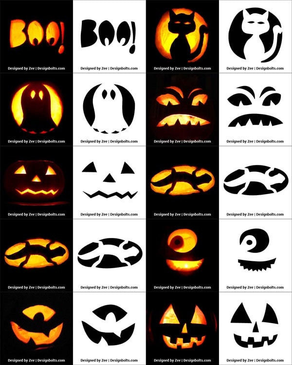 Free Printable Pumpkin Carving Patterns Nikkis Plate Cool Pumpkin 