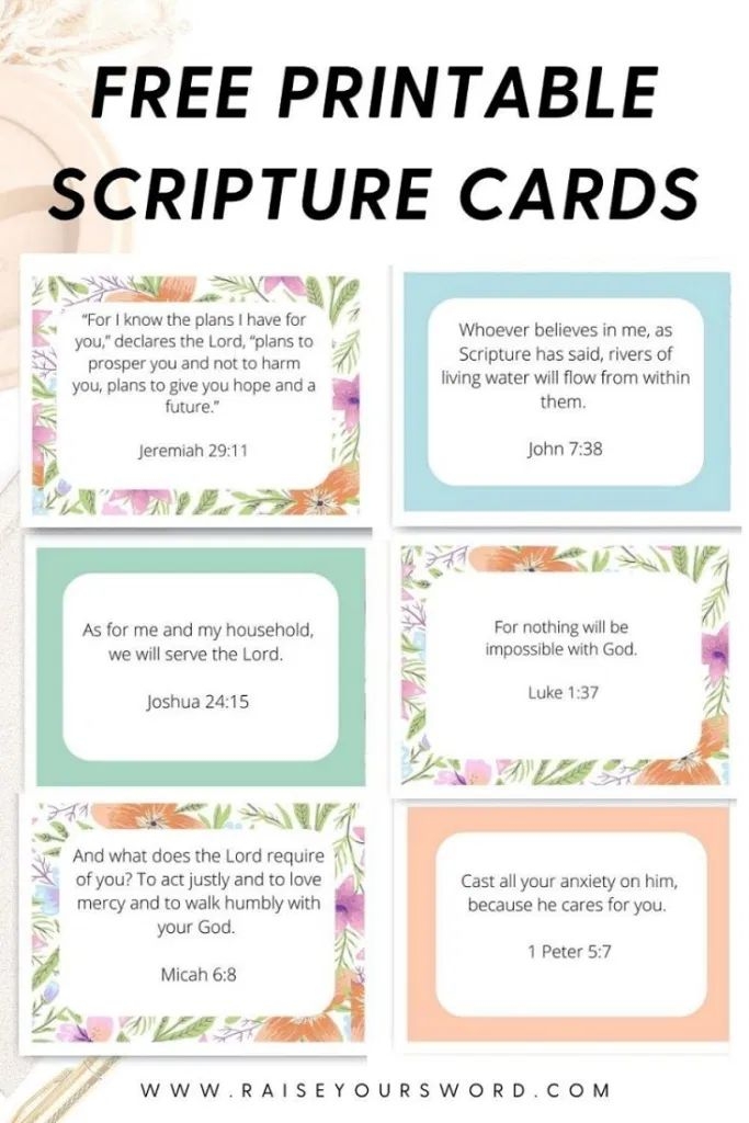 Free Printable Scripture Cards To Help Learn And Memorize Scripture 