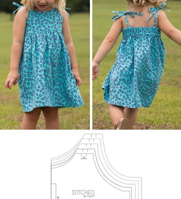 FREE Printable Sewing Pattern For Kids Summer Dress Easy Sewing