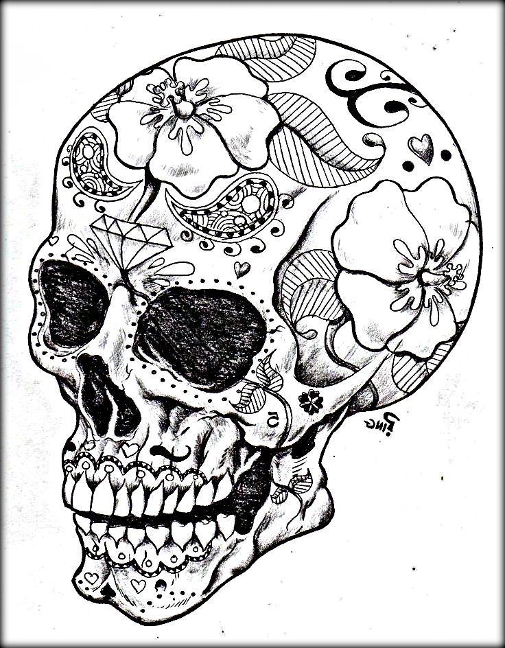 Free Printable Skull Coloring Pages For Adults Printable Templates