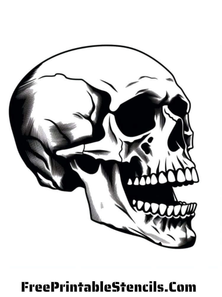 Free Printable Skull Stencils And Silhouettes Free Printable Stencils