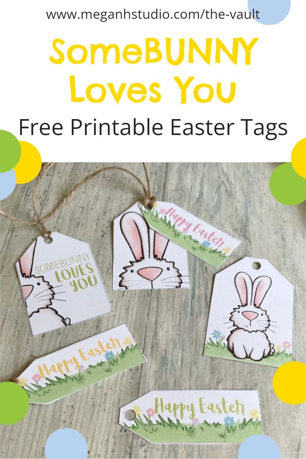 Somebunny Loves You Printable Tag