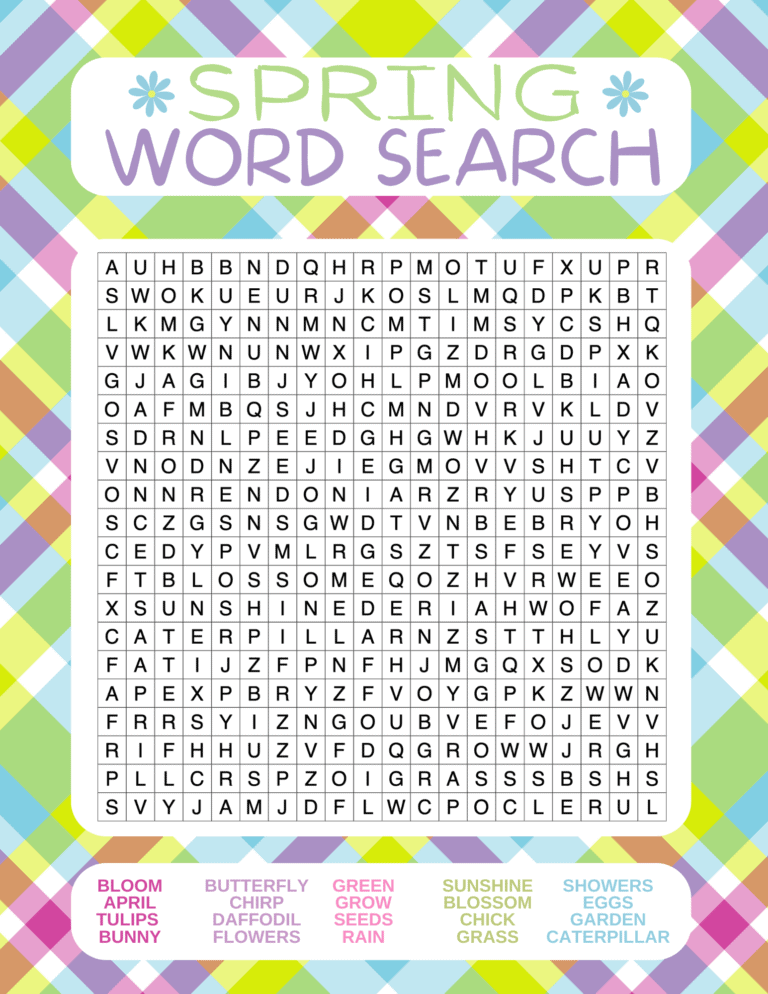 Free Printable Spring Word Search Prudent Penny Pincher Free Printable Spring Word Search Prudent Penny Pincher