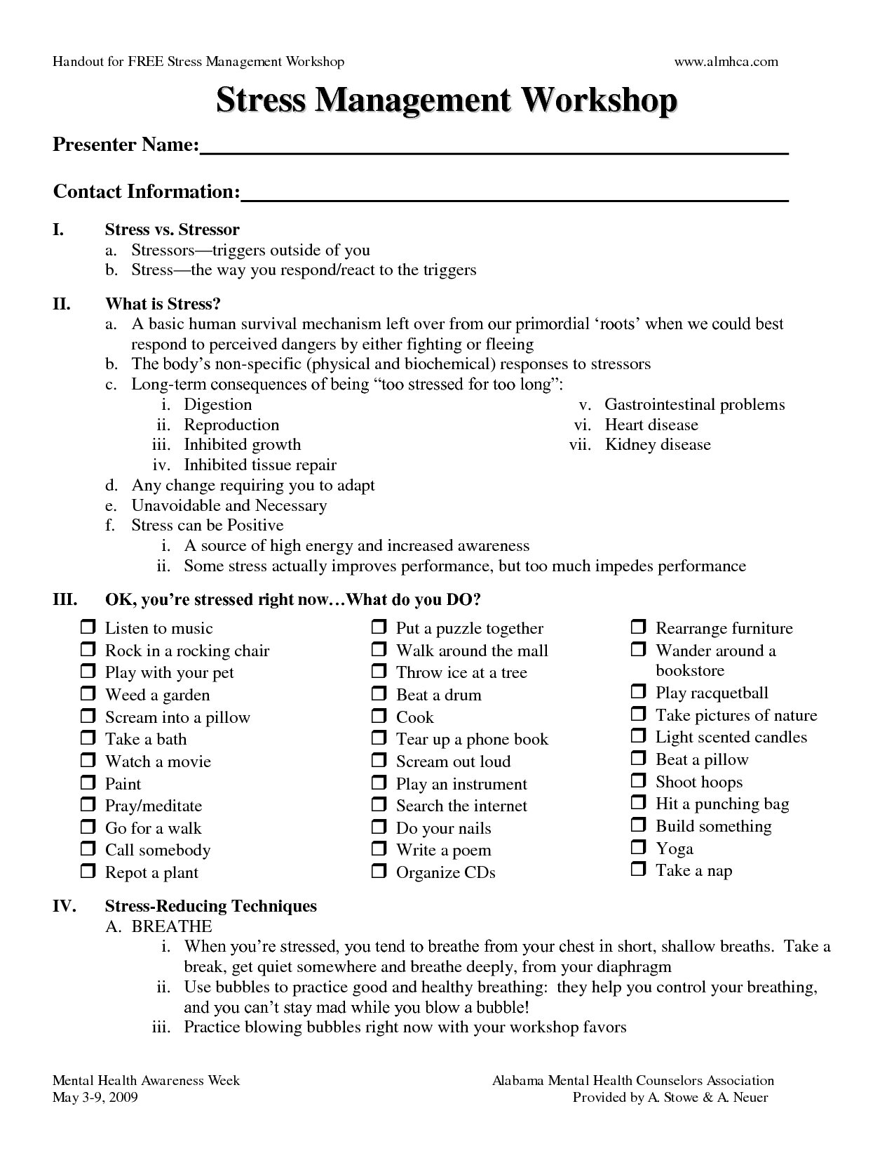 Free Printable Stress Worksheets Free Printable Stress Worksheets