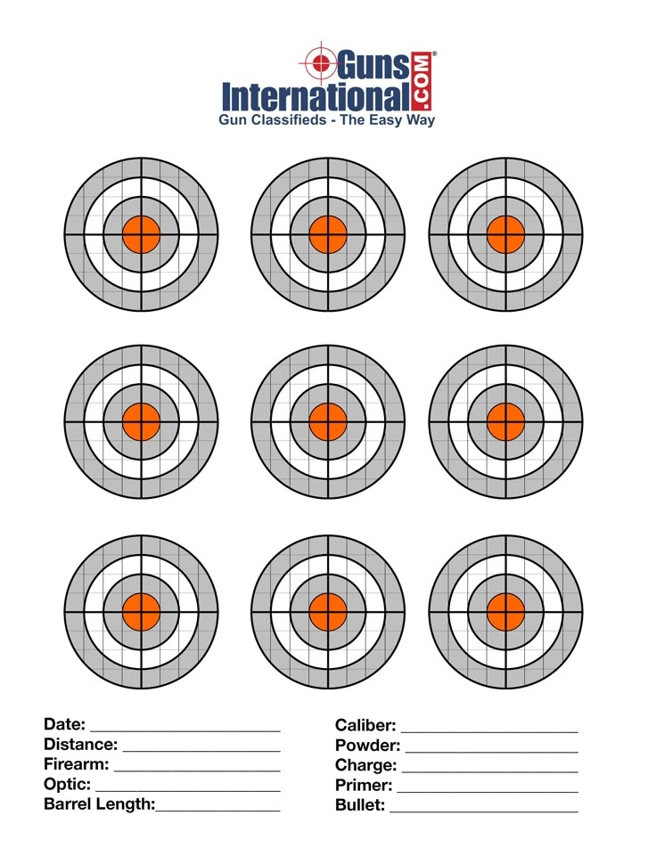 Free Printable Target Practice Sheets