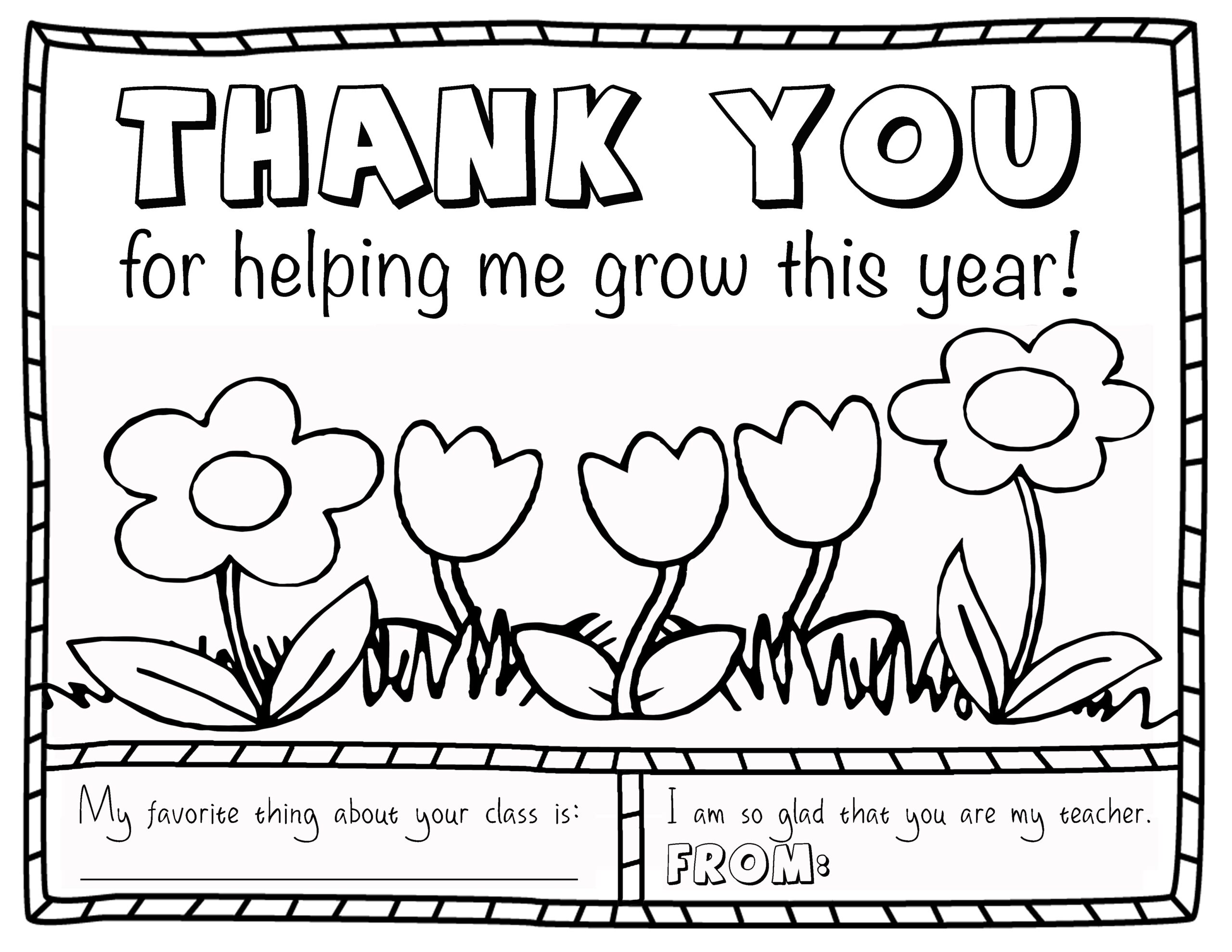 Free Printable Teacher Appreciation Cards To Color