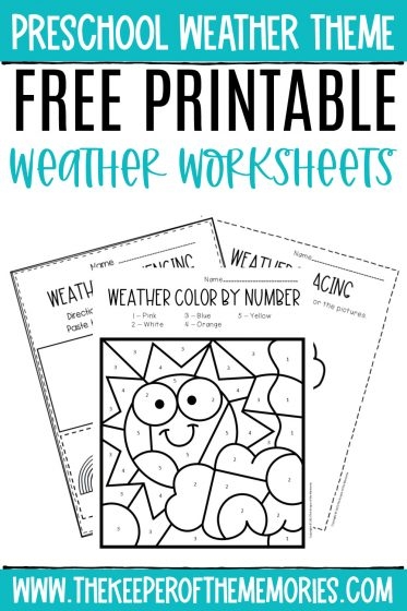 Free Printable Weather Worksheets For Preschool The Keeper Of The
