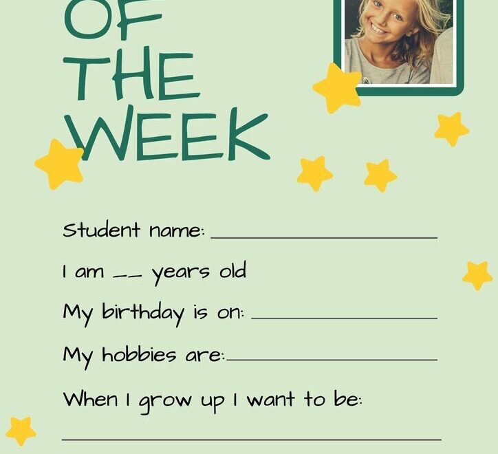 Free Star Of The Week Poster Templates