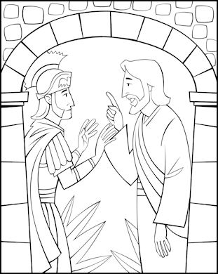 Free Sunday School Coloring Pages Jesus And The Centurion