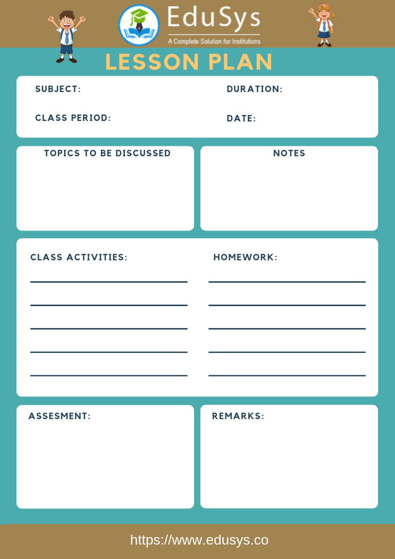 Free Printable Lesson Plan Template