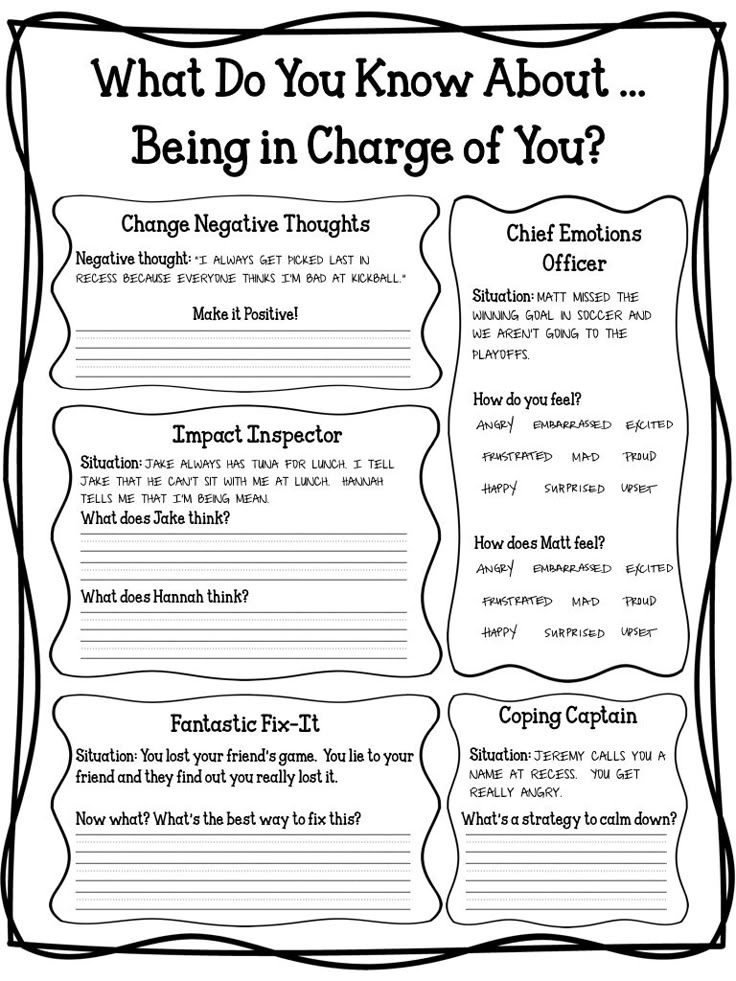 Free Therapy Worksheets For Adults