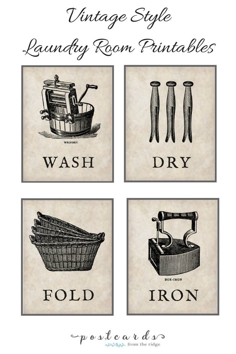 Free Vintage Laundry Room Printables Printable Templates