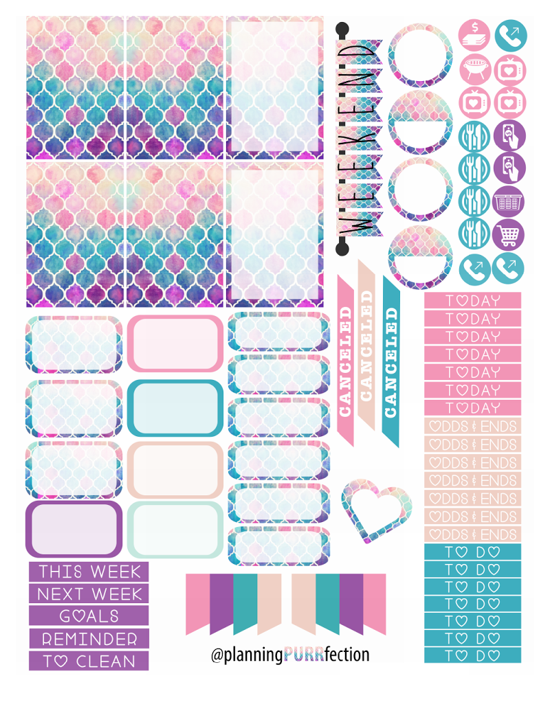 Free Watercolor Planner Stickers For HP Free Printable Planner 