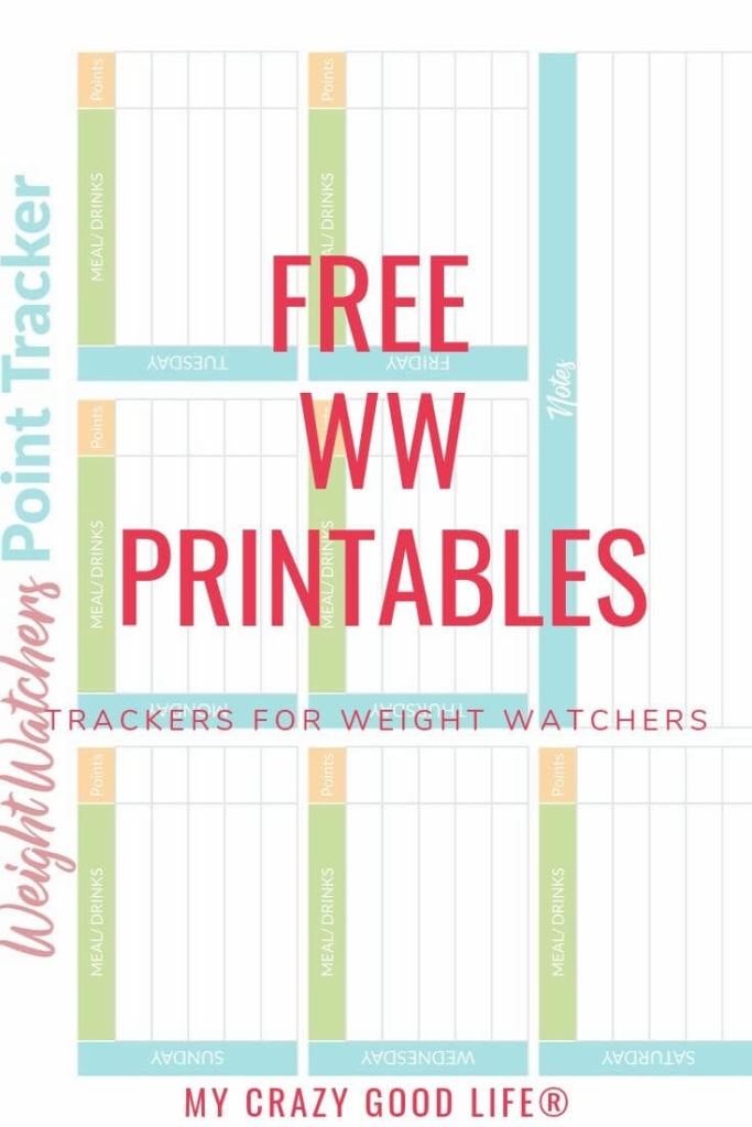 Free Weight Watchers Printables For Measurements Points My Crazy 