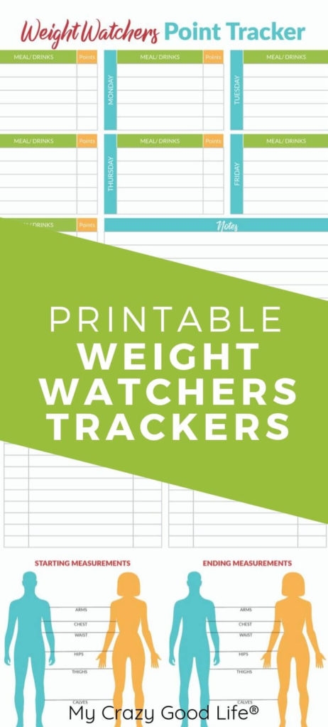 Free Weight Watchers Printables For Measurements Points My Crazy 
