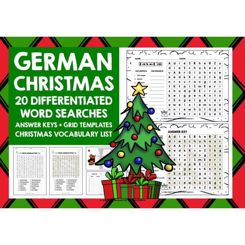 GERMAN CHRISTMAS WORD SEARCHES