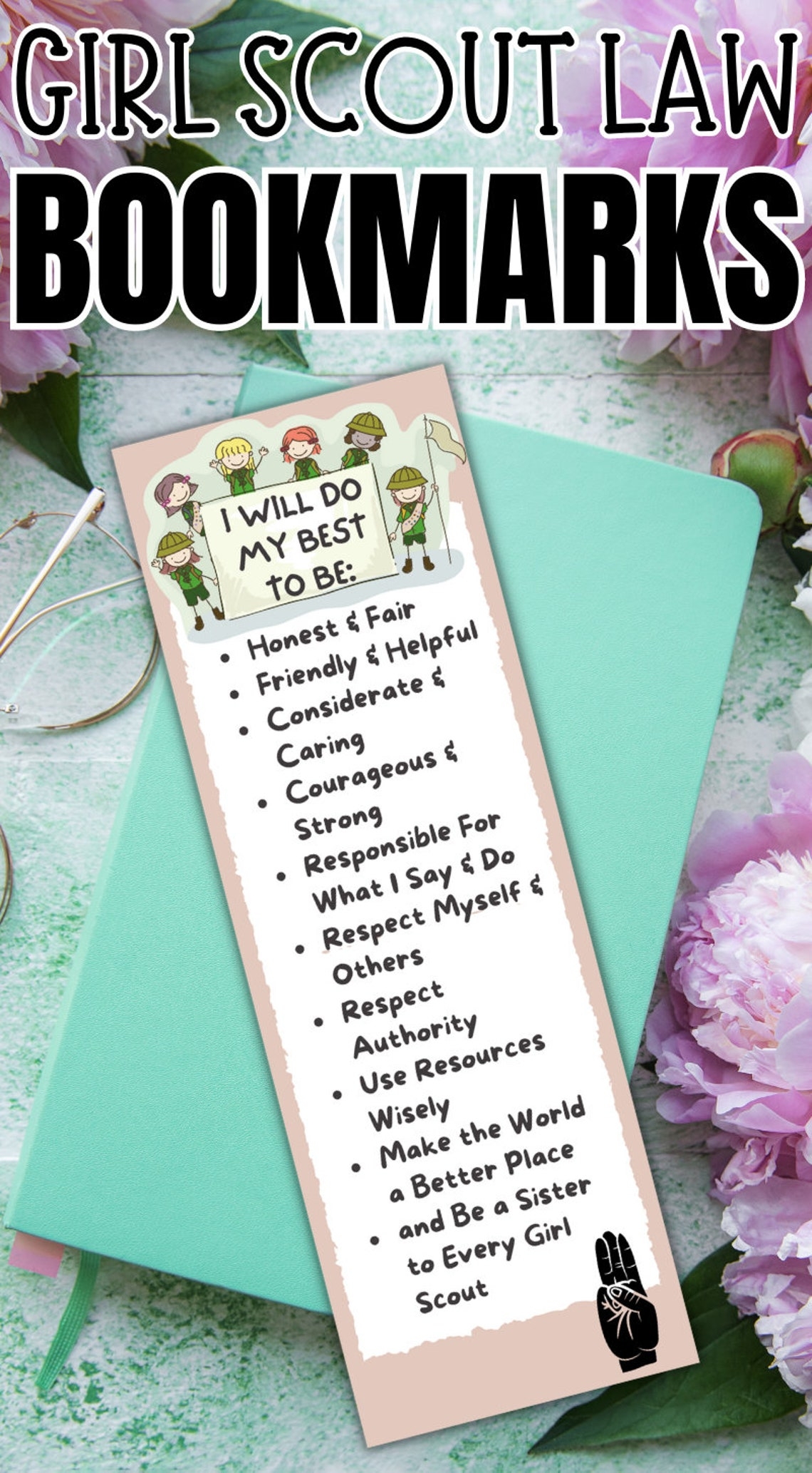 Girl Scout Law Bookmark Printable