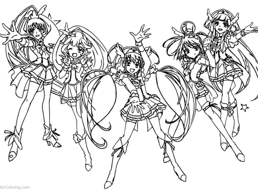 Glitter Force Characters Coloring Pages Free Printable Coloring Pages