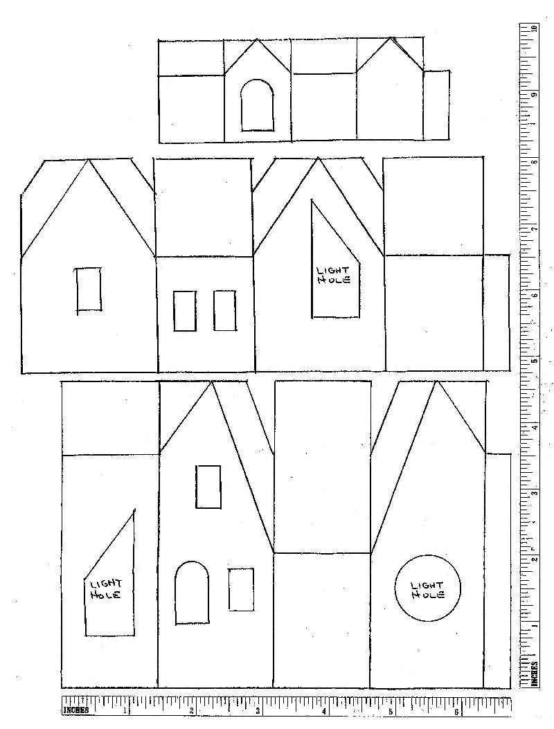 Glitter Houses Paper Houses Putz Houses