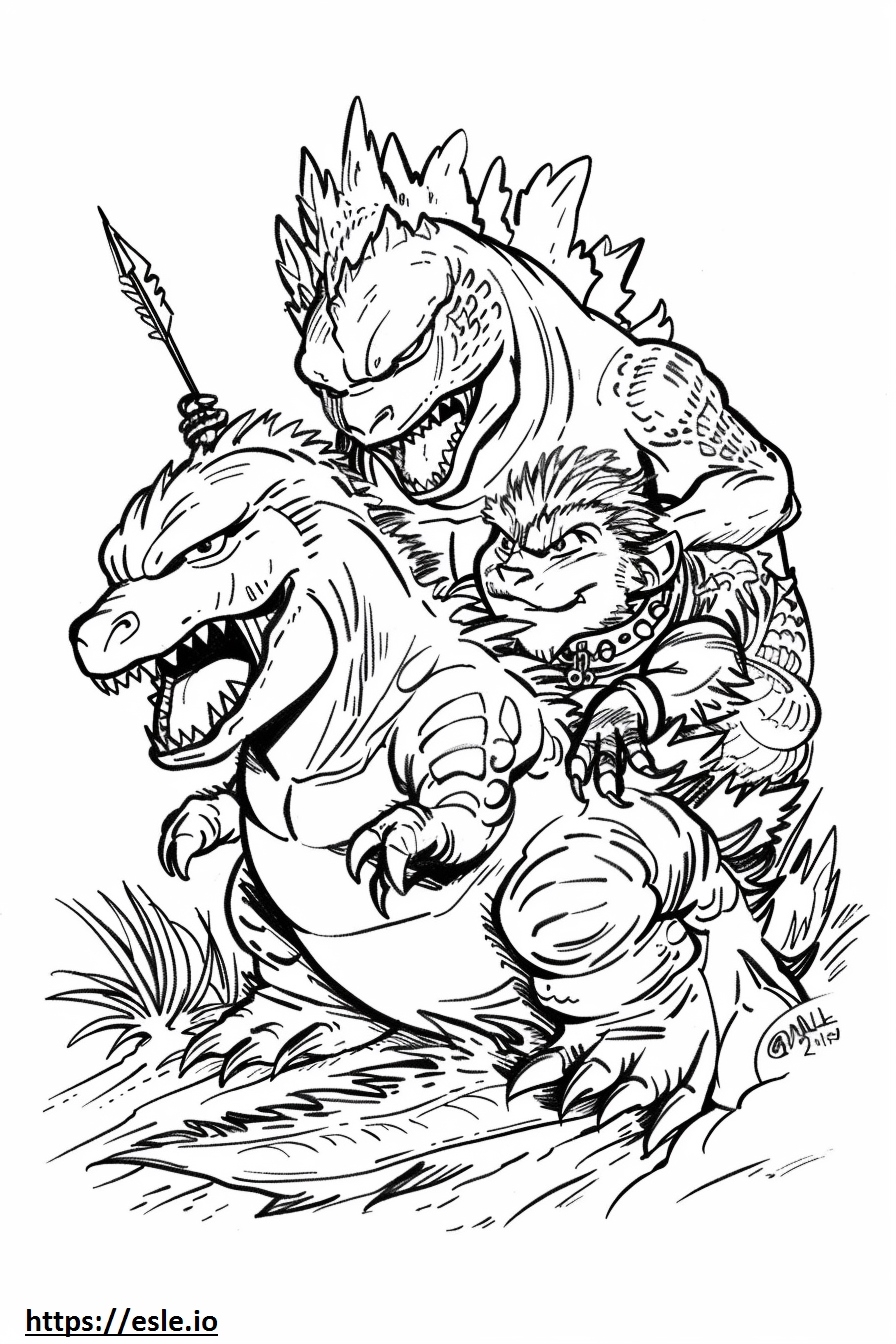 Godzilla And King Ghidorah Free Printable