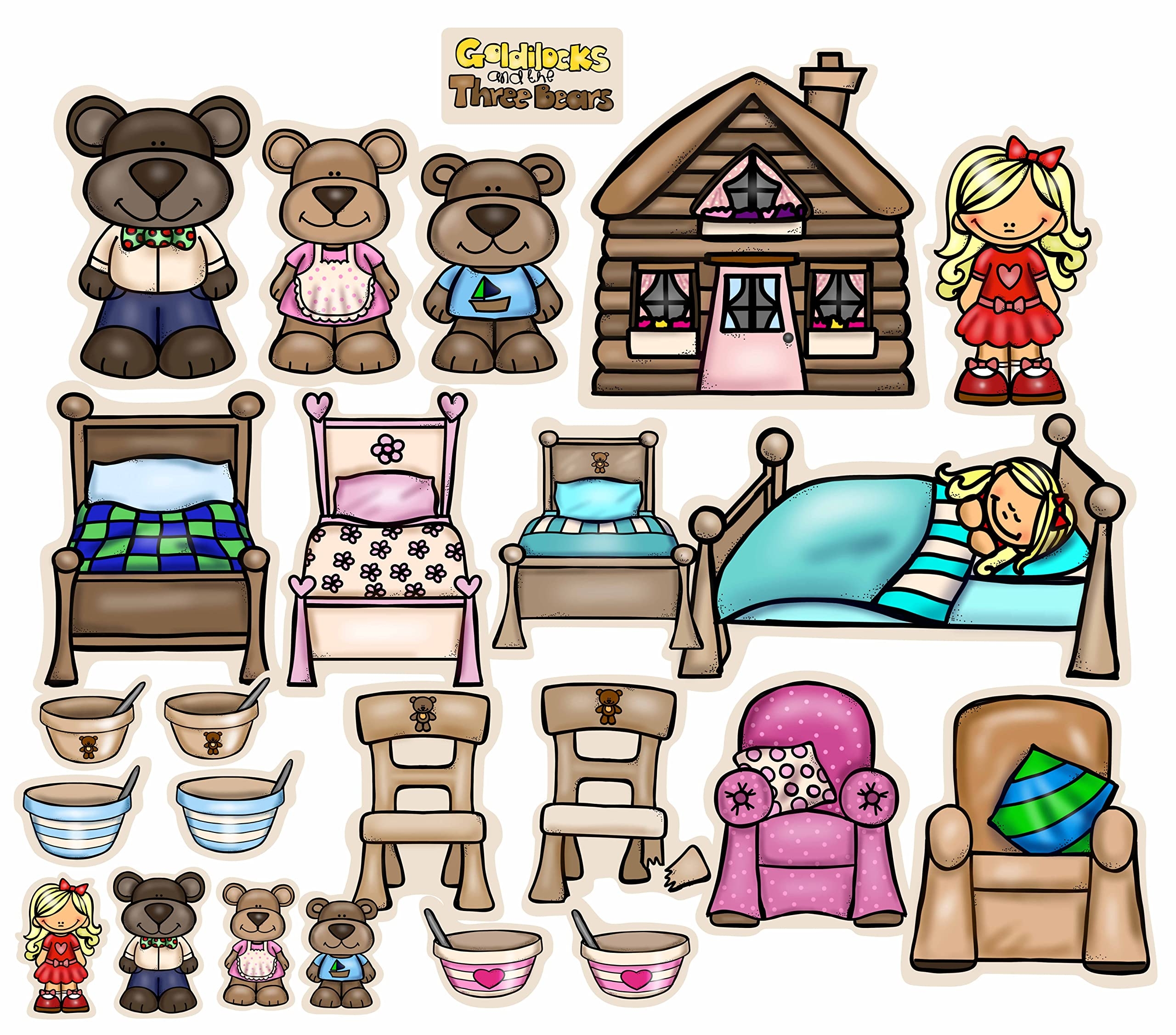 Goldilocks And The Three Bears Book Printable