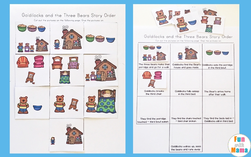 Goldilocks And The Three Bears Printable Pack Fun With Mama