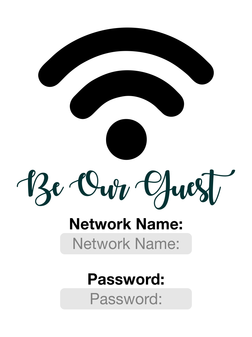 Guest Wifi Password 10 Free PDF Printables Printablee