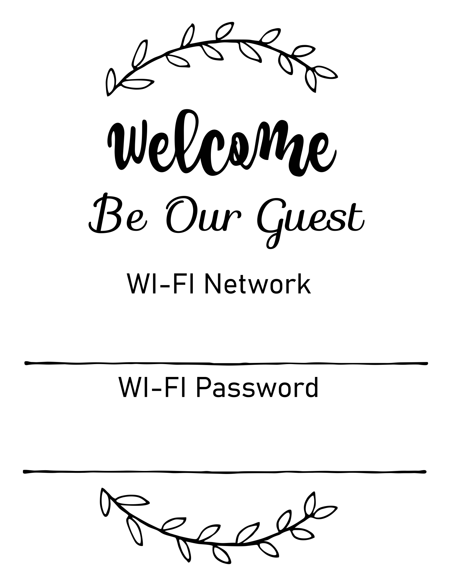 Guest Wifi Password 10 Free PDF Printables Printablee